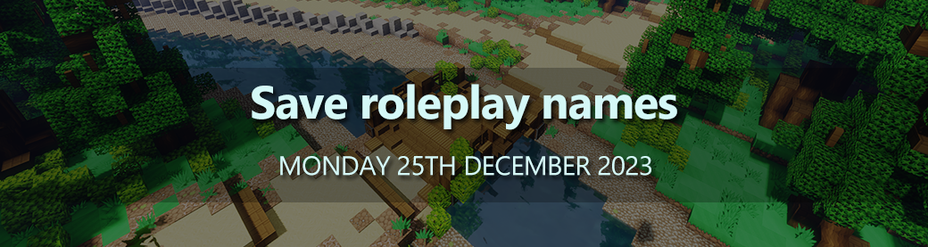 Save roleplay names